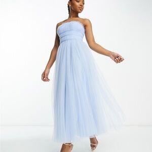 ASOS Blue Strapless Dress